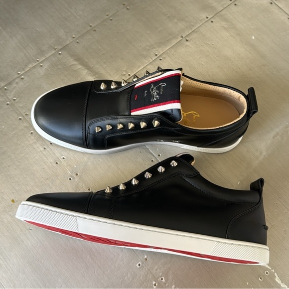F.A.V Fique A Vontade - Slip-on sneakers - Calf leather  Christian Louboutin Size 39.5 (EU) F.A.V. Fique A Vontade Black Studded Sneakers